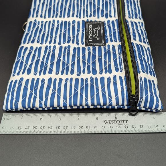 Scout Pouch Only Quilted blue white Polyester Water Resistant zipper pouch Snaps - Picture 3 of 8